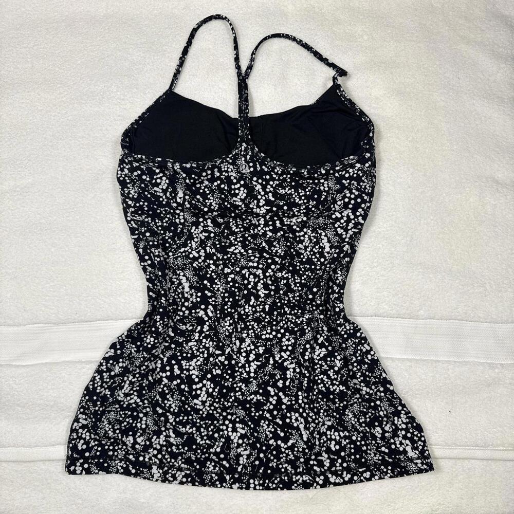 black and white polkadot Lululemon athletic tank top